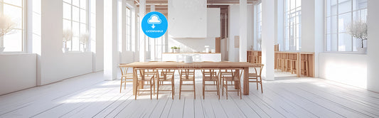 Outstanding Banner For Kitchen Wall Art - A Dining Table And Chairs In A Room