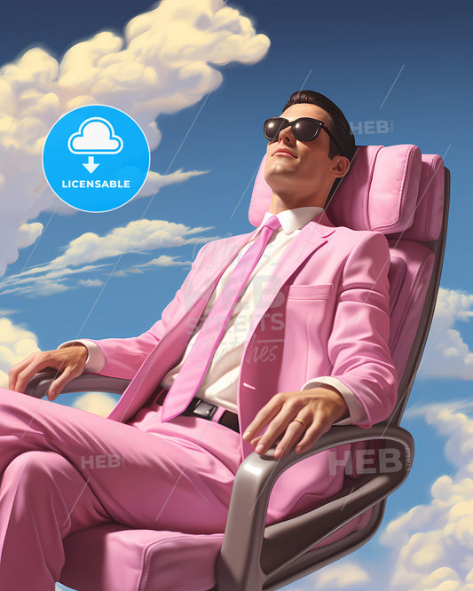 Today, Your Inner Voice Is Louder And Clearer - A Man In A Pink Suit And Sunglasses Sitting In A Chair