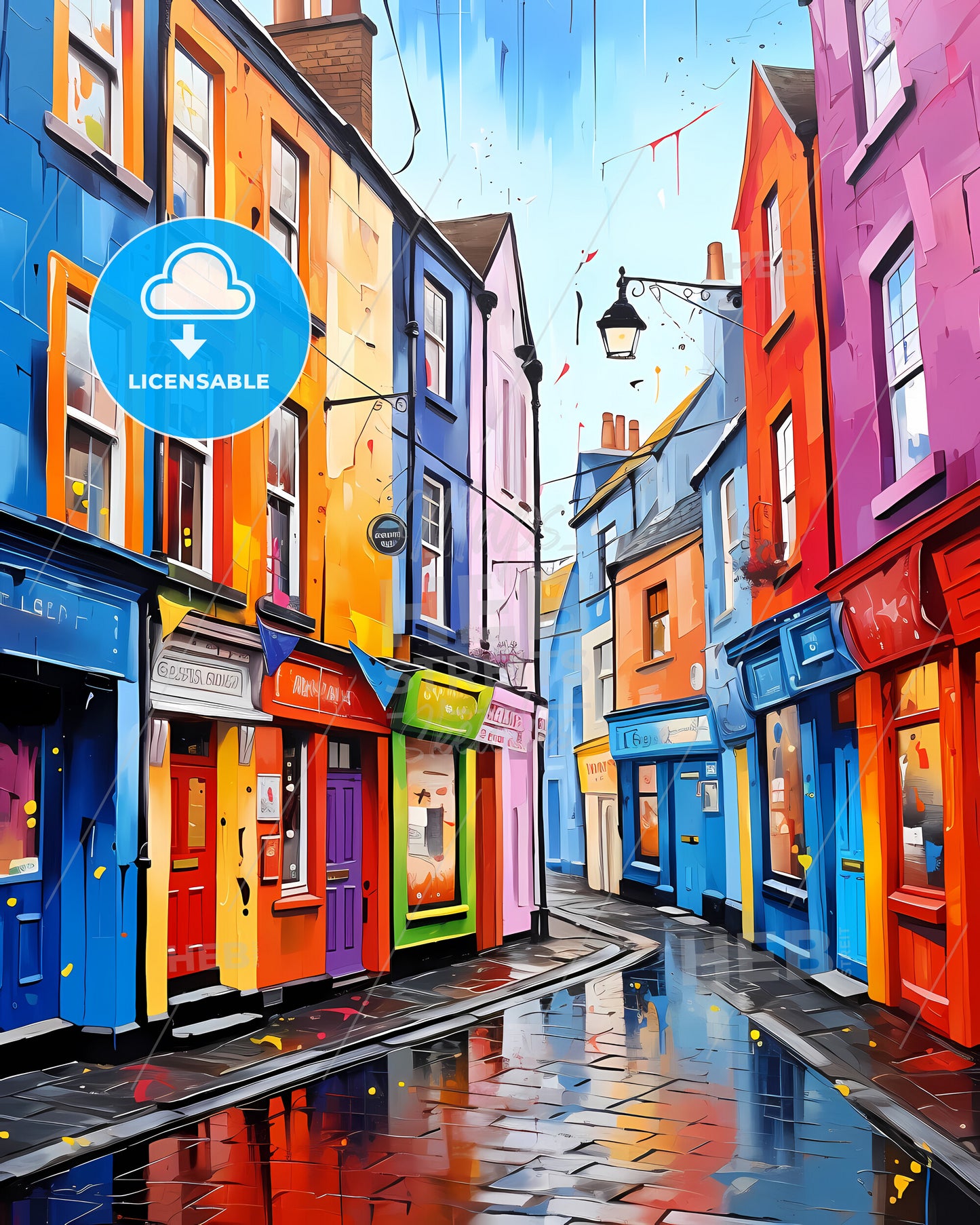 Groningen, Netherlands - A Colorful Buildings On A Street