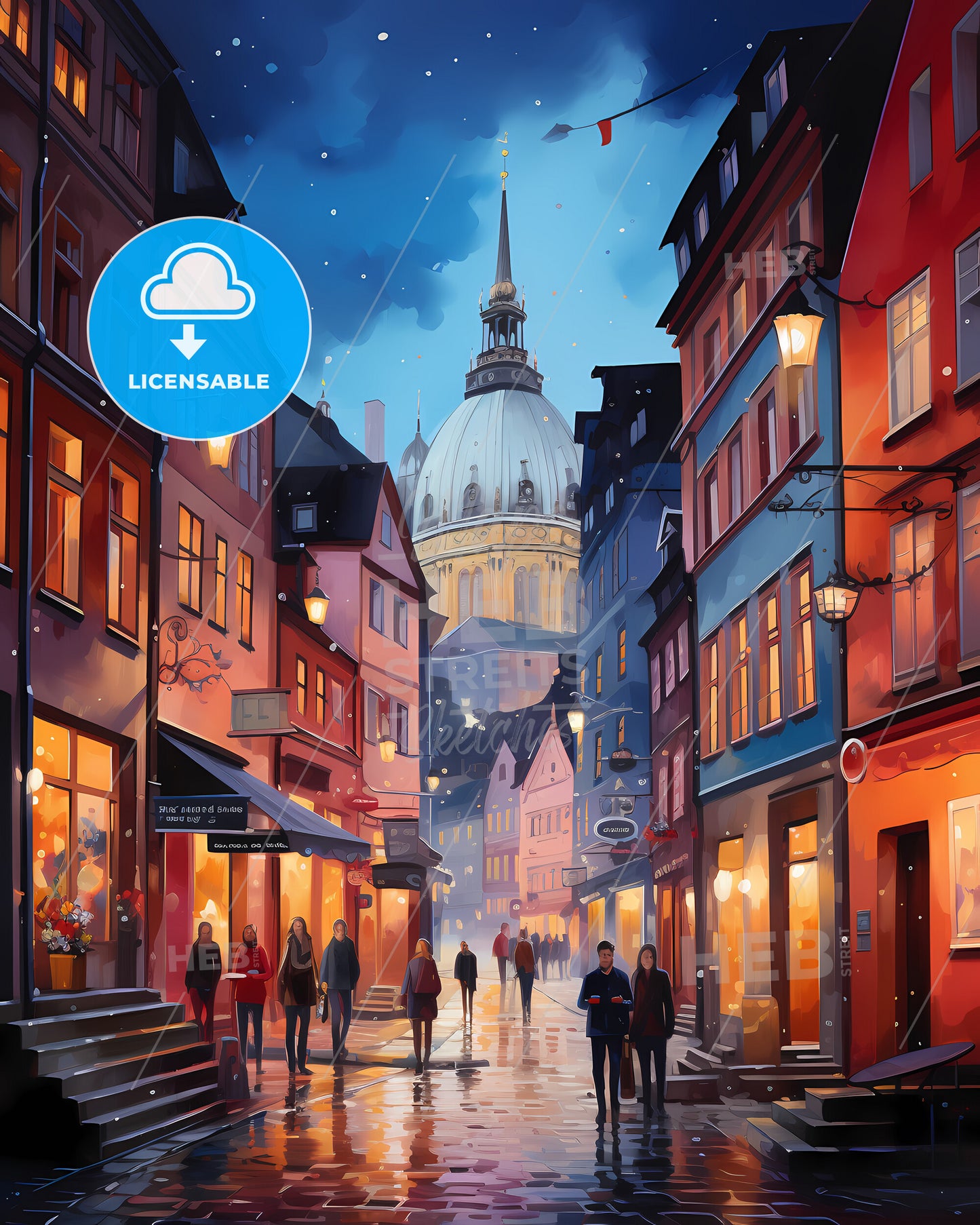 Stuttgart, Germany - A Street With People Walking Down It