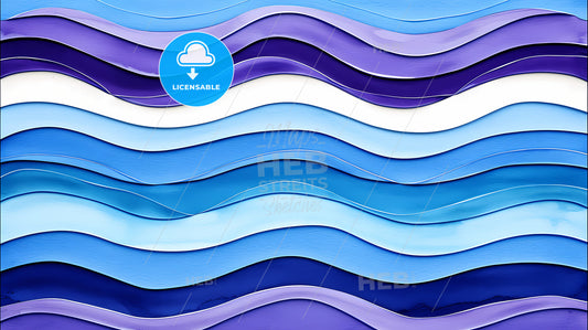 Abstract Background, Watercolor And Brush Strokes Texture - A Blue And Purple Waves