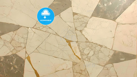 Background, Using One Texture In Marble With Gold Veins - A Close-Up Of A Stone Floor