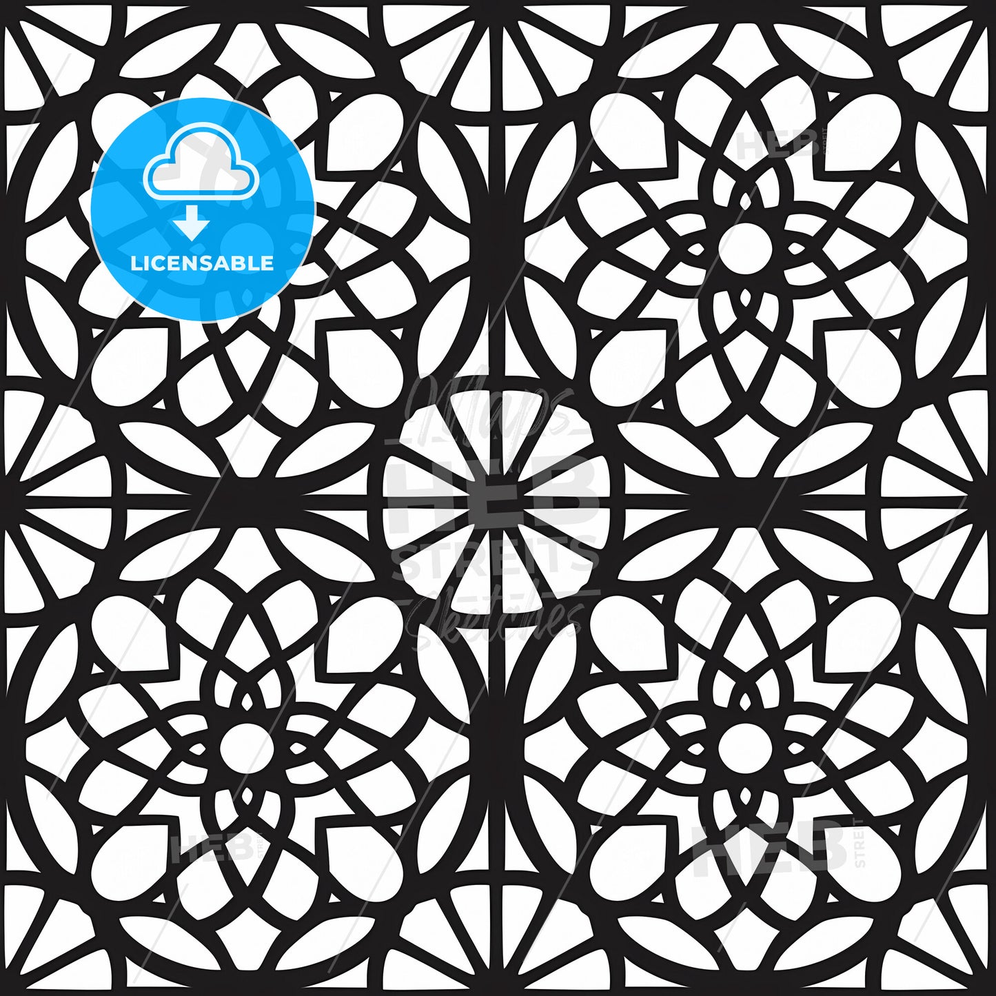 Seamless Pattern - A Black And White Pattern