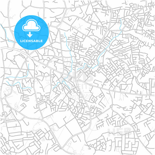 Abeokuta, Nigeria, city map with high quality roads.