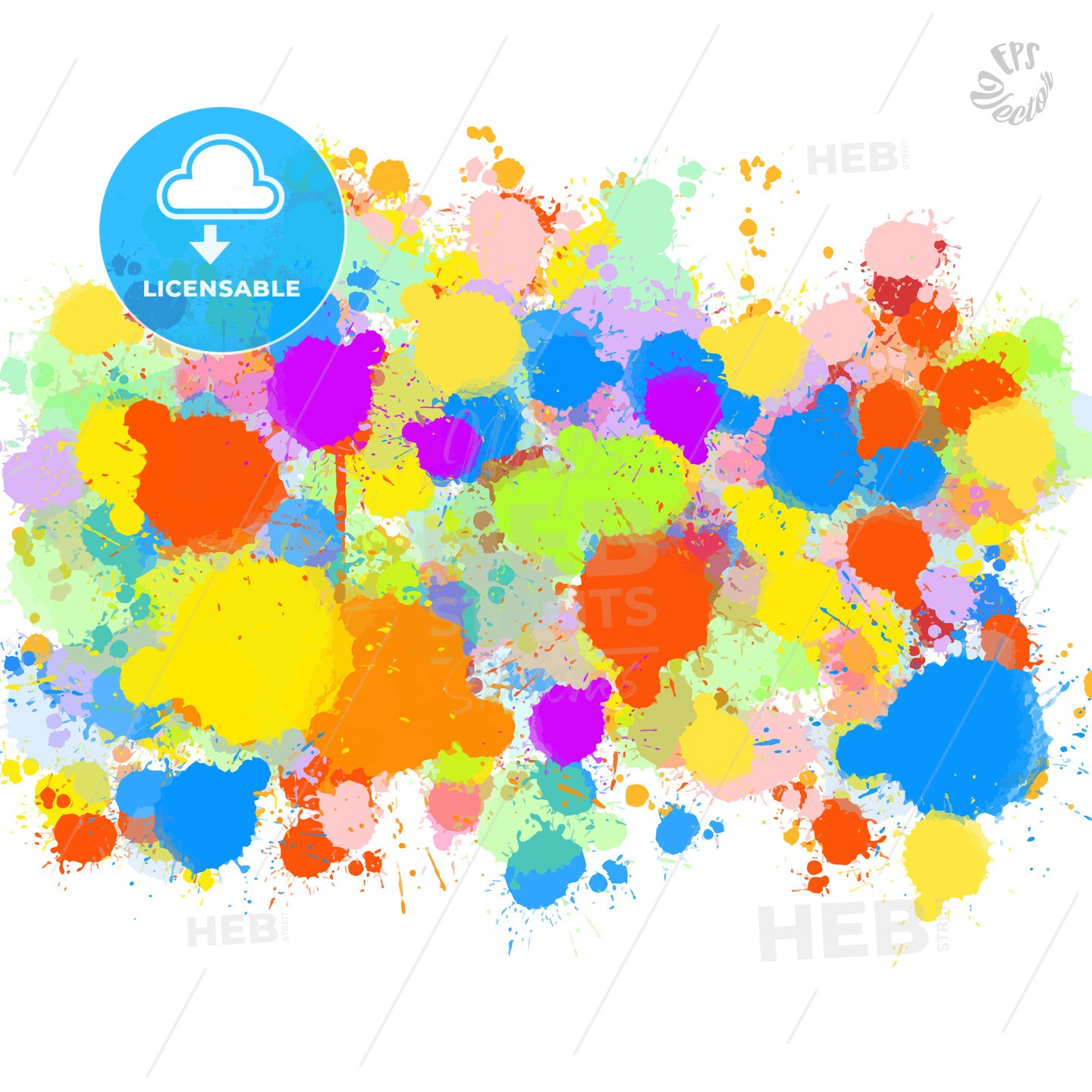 Abstract Colorful Splat Background – instant download