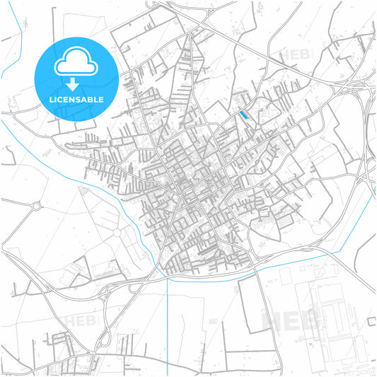 Acerra, Campania, Italy, city map with high quality roads.