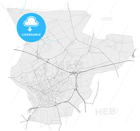 Acerra, Campania, Italy, high quality vector map