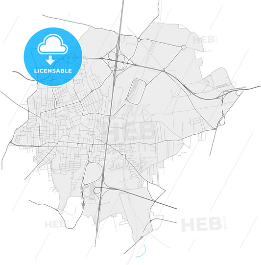 Afragola, Campania, Italy, high quality vector map