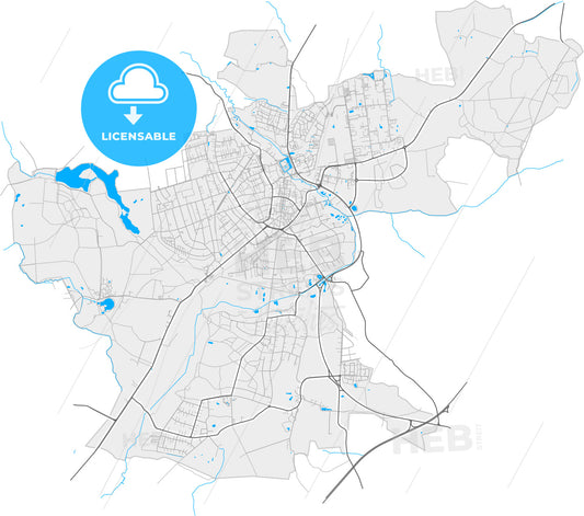 Ahrensburg, Schleswig-Holstein, Germany, high quality vector map