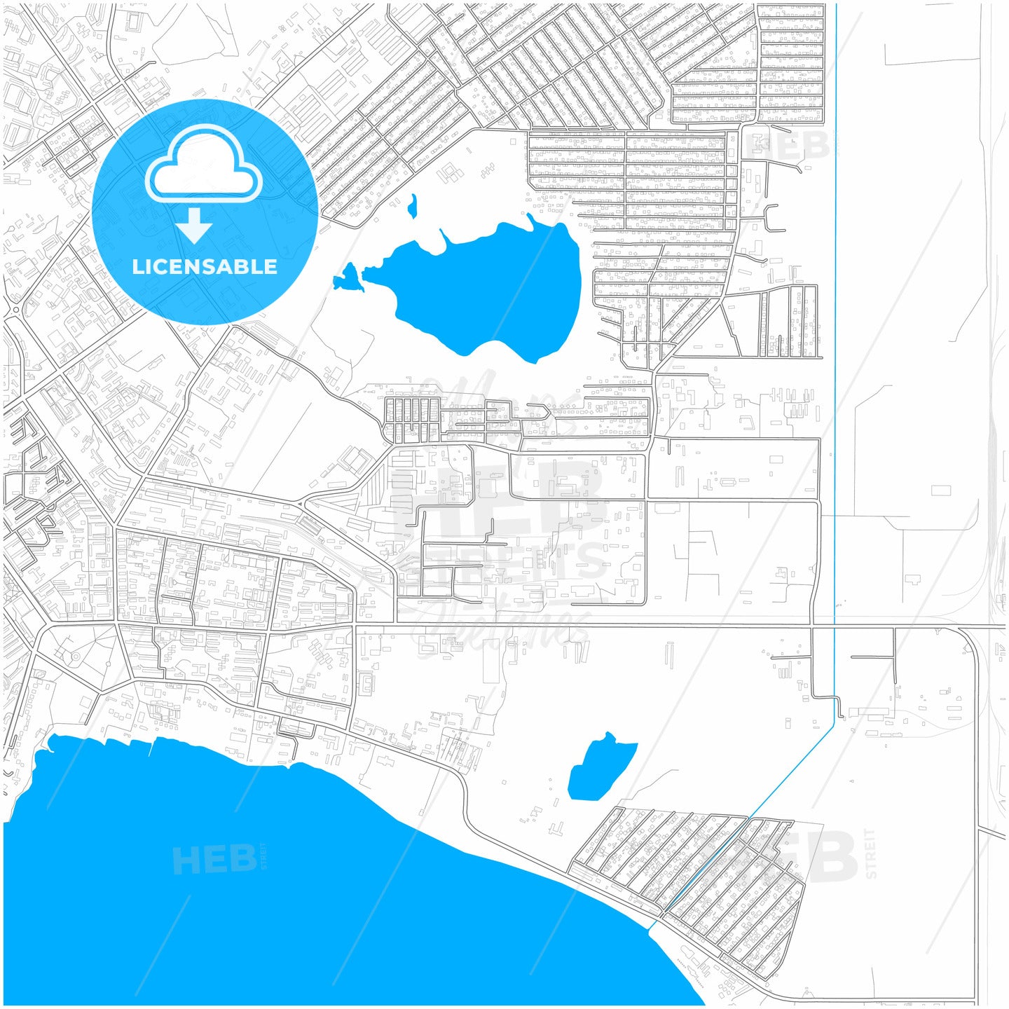 Aktau, Mangystau Province, Kazakhstan, city map with high quality roads.