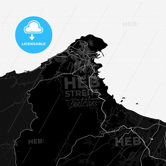 Al Hoceima, Morocco PDF map