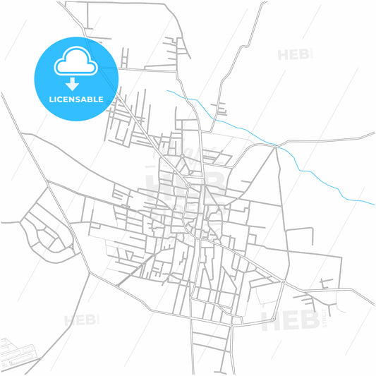 Al-Safira, Syria, city map with high quality roads.
