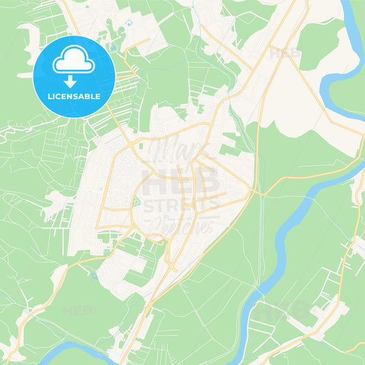 Alba Iulia, Romania Vector Map - Classic Colors