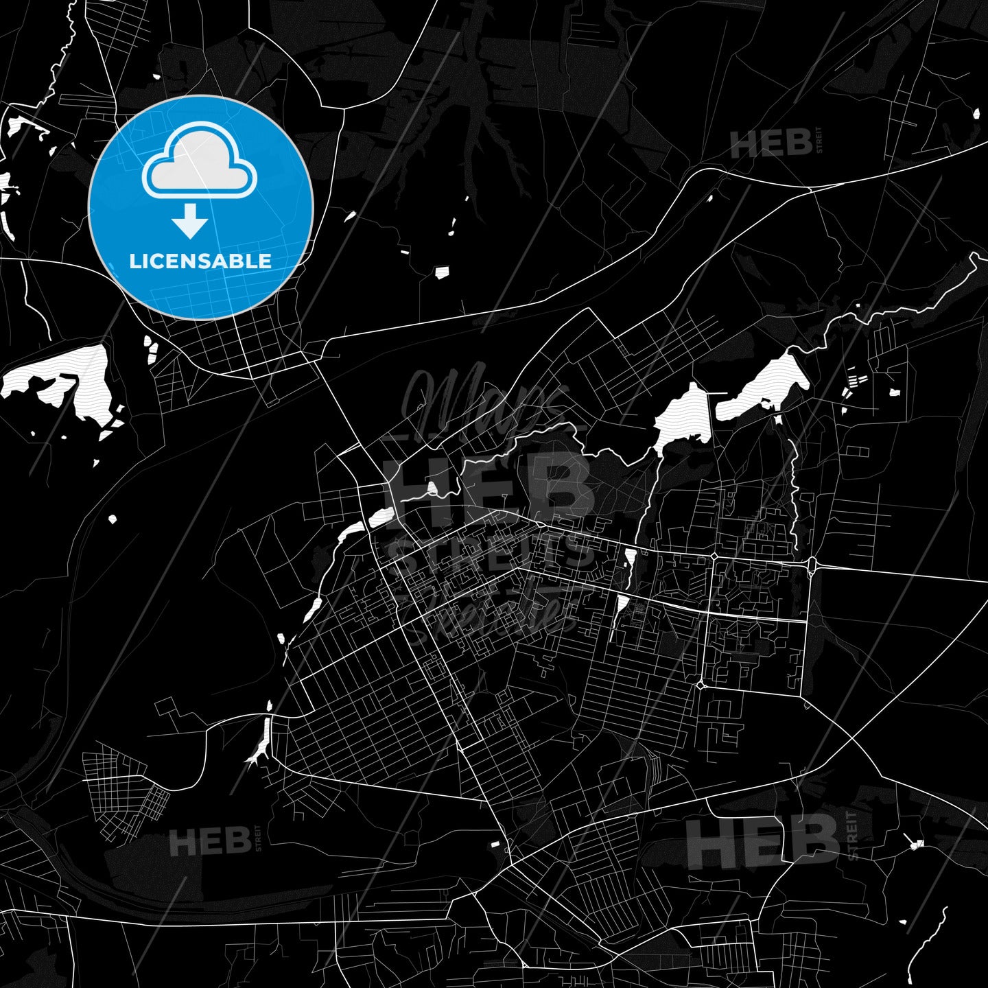 Alchevsk, Ukraine PDF map