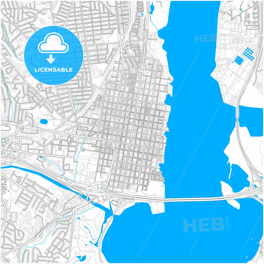 Alexandria, Virginia, United States, city map with high quality roads.