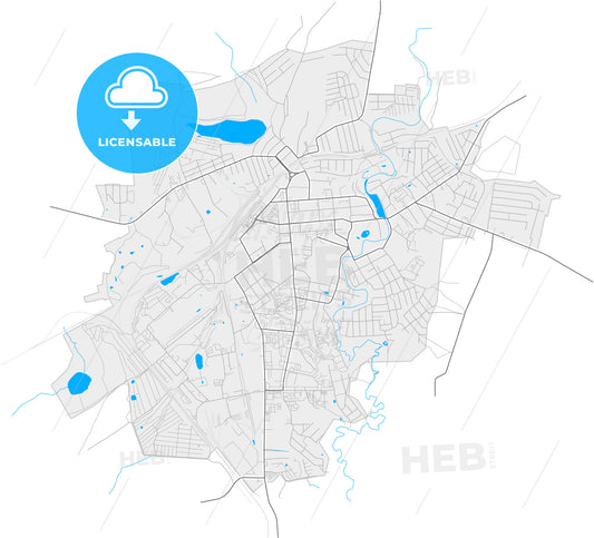 Alexandrov, Vladimir Oblast, Russia, high quality vector map