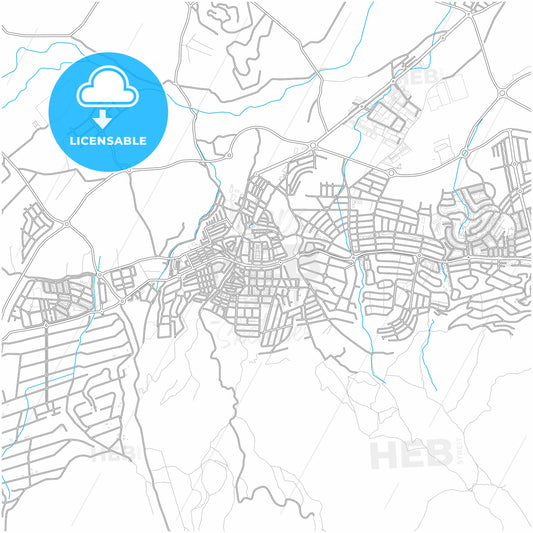 Alhaurín de la Torre, Málaga, Spain, city map with high quality roads.