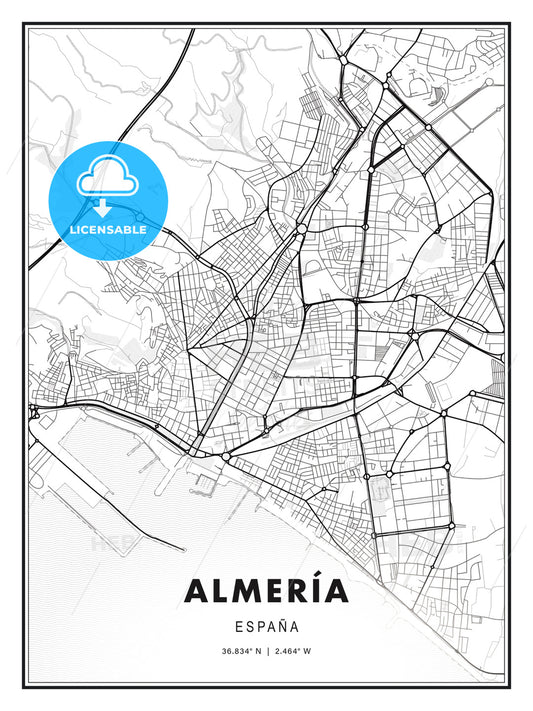 Almería, Spain, Modern Print Template in Various Formats - HEBSTREITS Sketches