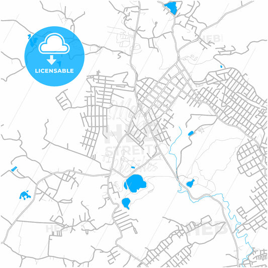 Almirante Tamandare, Brazil, city map with high quality roads.