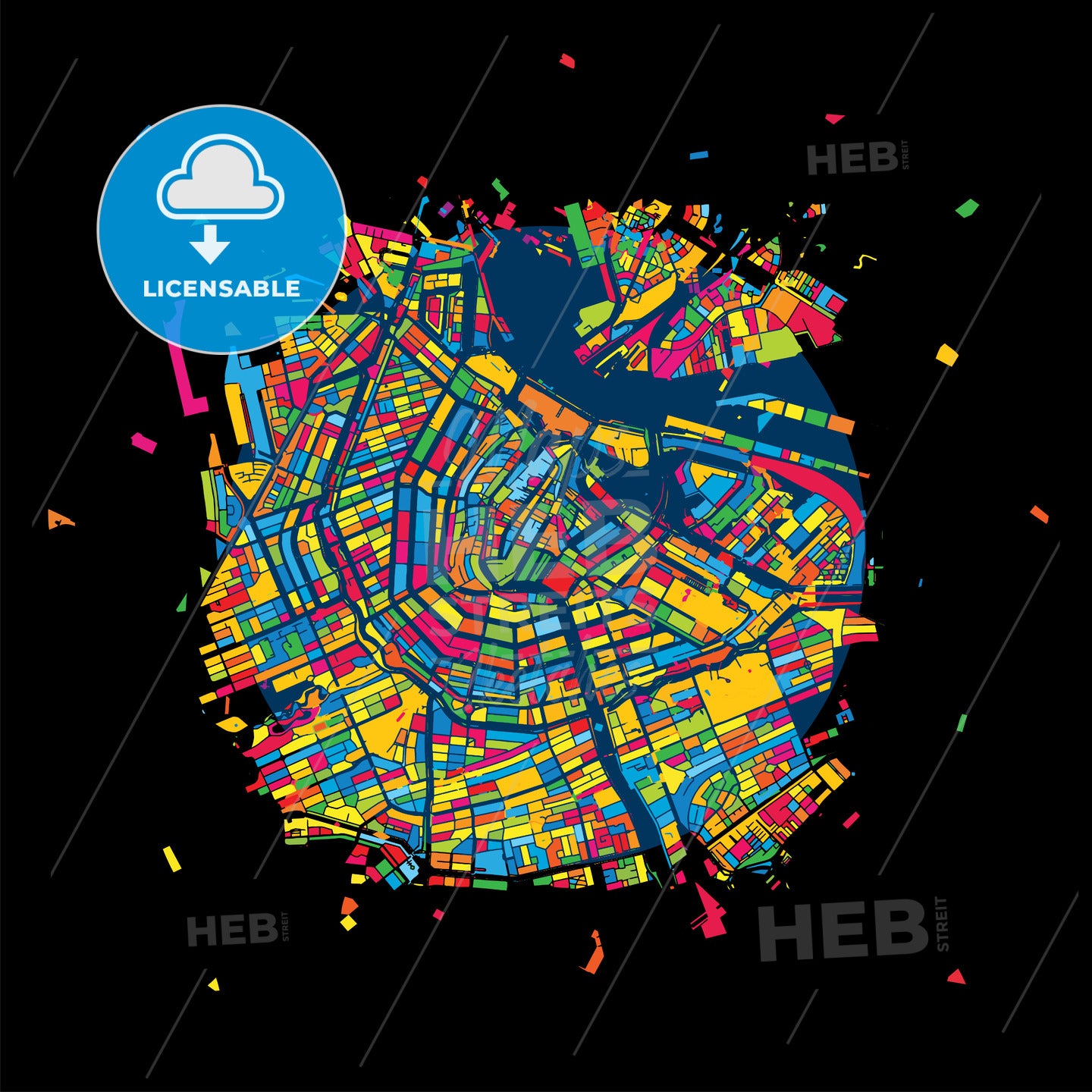 Amsterdam, Netherlands, Colorful Artmap