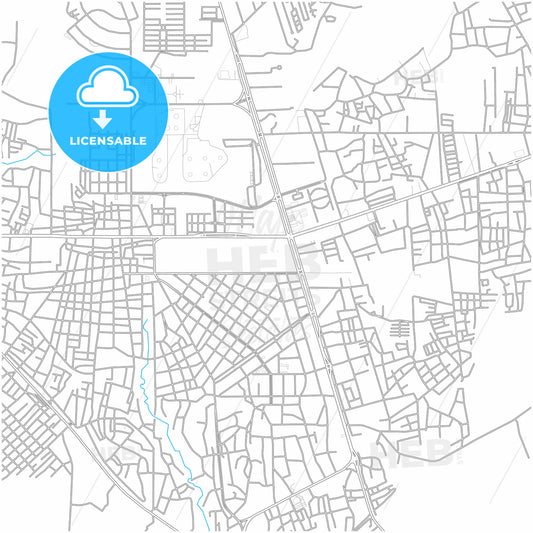 Anaco, Venezuela, city map with high quality roads.