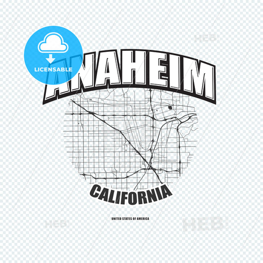 Anaheim, California, logo artwork – instant download
