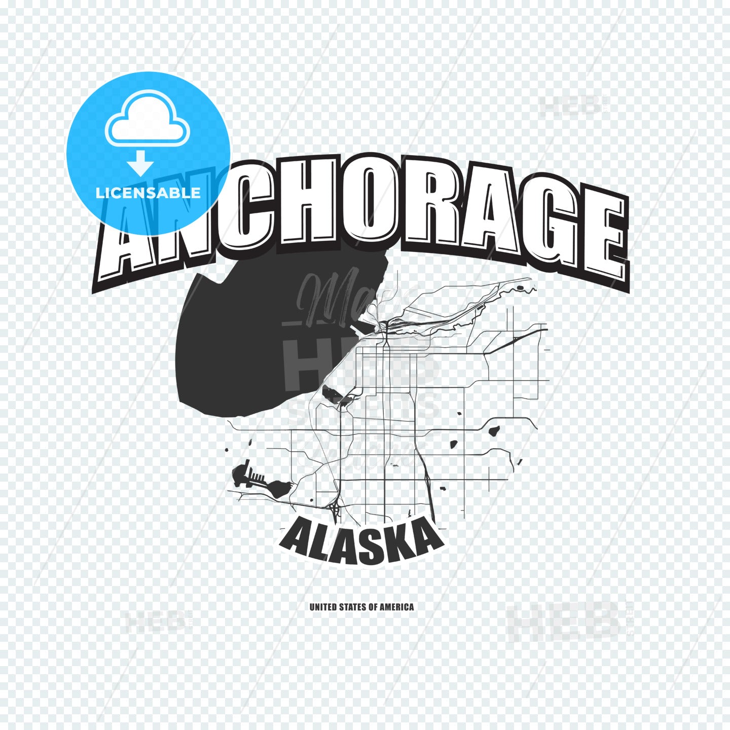 Anchorage, Alaska, logo artwork – instant download