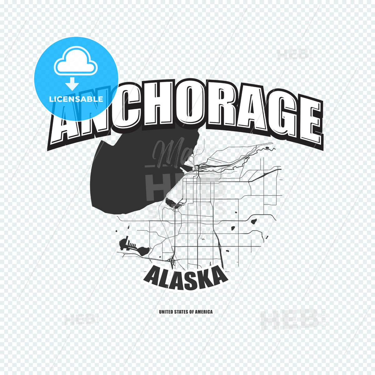 Anchorage Icon Anchorage, Alaska, Logo Artwork – HEBSTREITS