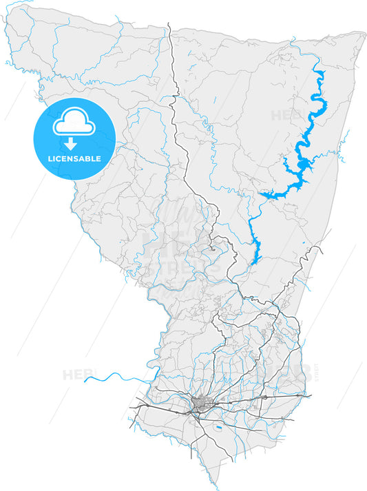 Andújar, Jaén, Spain, high quality vector map