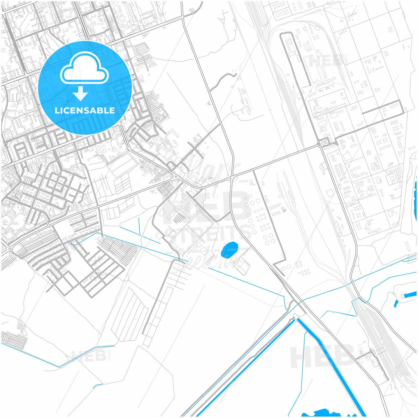 Angarsk, Irkutsk Oblast, Russia, city map with high quality roads.