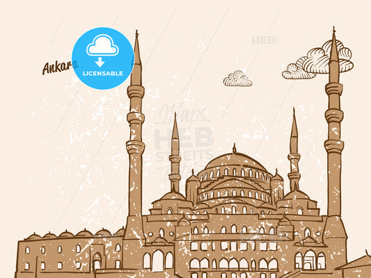 Ankara, Turkey, Greeting Card – instant download