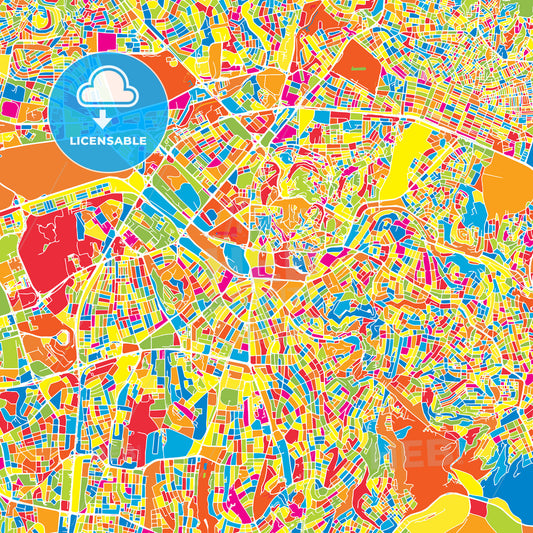 Ankara, Turkey, colorful vector map