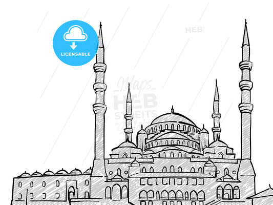 Ankara, Turkey famous Travel Sketch – instant download
