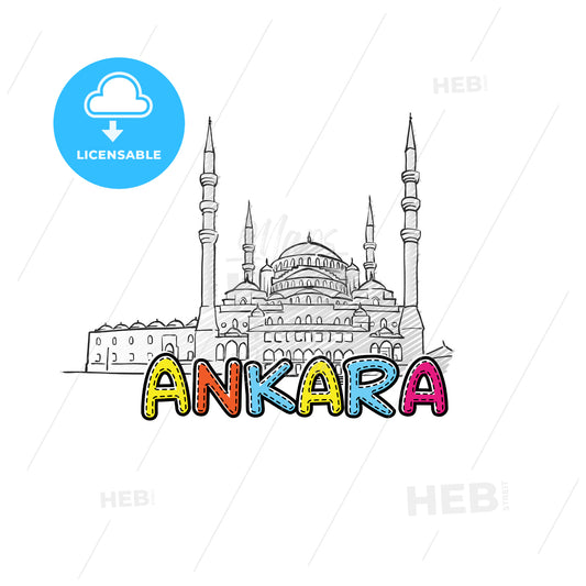 Ankara beautiful sketched icon – instant download