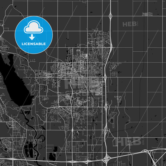 Ankeny, Iowa - Area Map - Dark