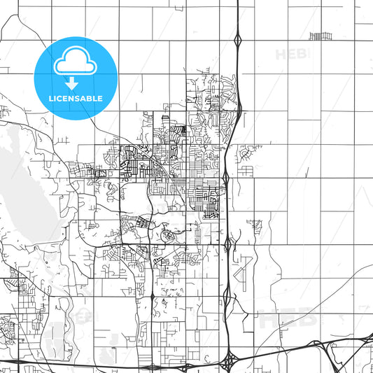 Ankeny, Iowa - Area Map - Light