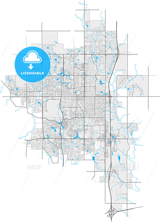 Ankeny, Iowa, United States, high quality vector map