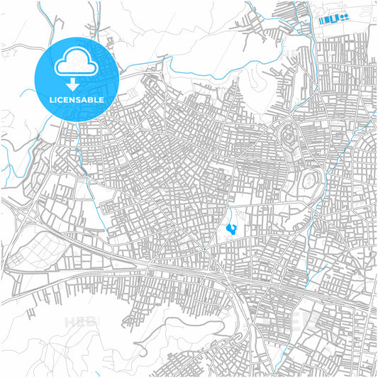 Ano Liosia, Attica, Greece, city map with high quality roads.