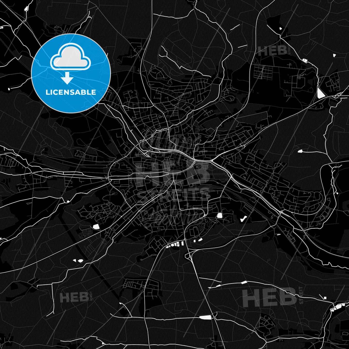 Ansbach, Germany PDF map