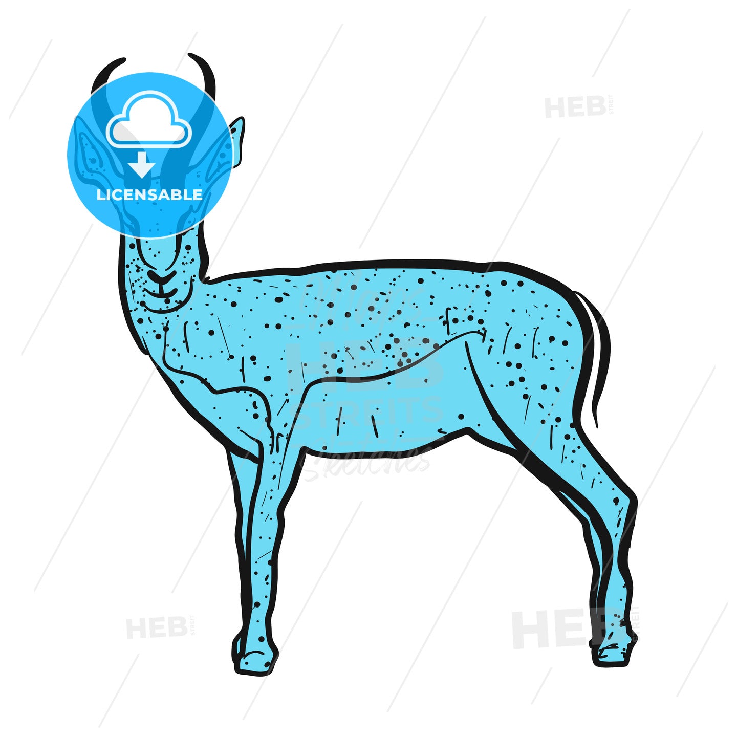 Antelope Springbok blue – instant download
