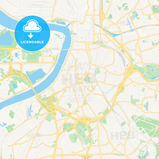 Antwerp , Belgium Vector Map - Classic Colors