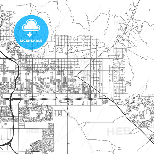 Apache Junction, Arizona - Area Map - Light