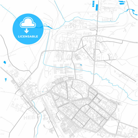 Apatity, Murmansk Oblast, Russia, city map with high quality roads.