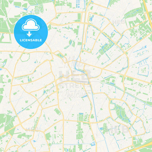 Apeldoorn, Netherlands Vector Map - Classic Colors