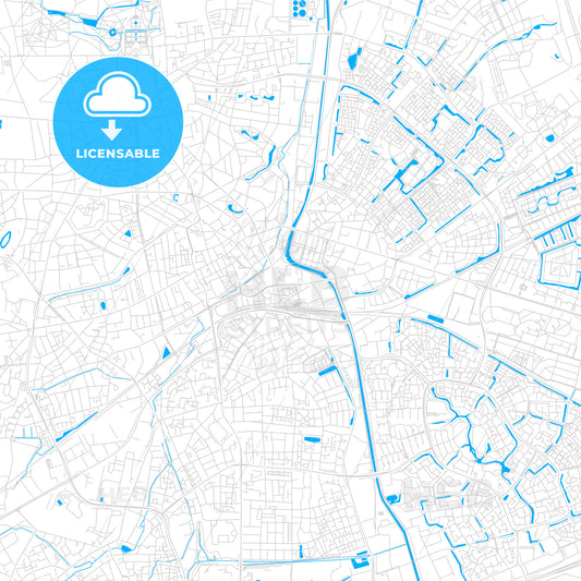 Apeldoorn, Netherlands bright two-toned vector map