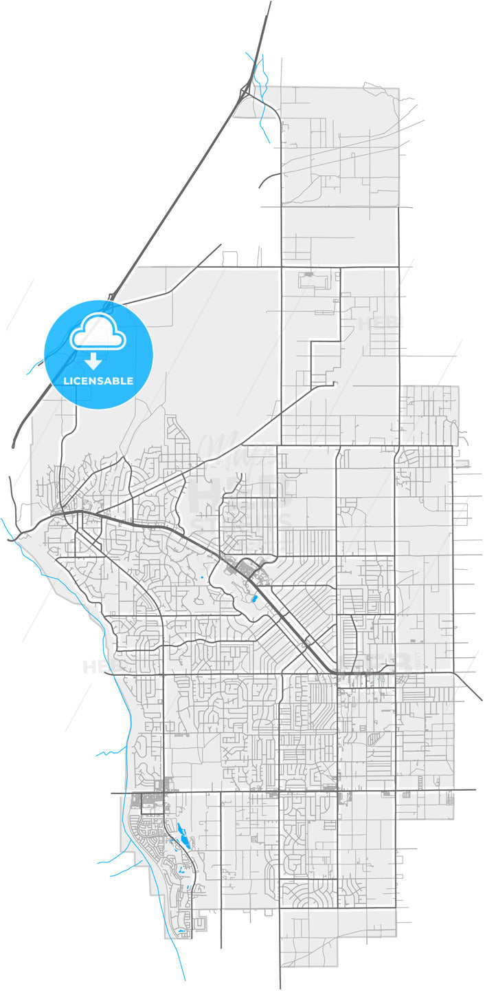 Apple Valley, California, United States, high quality vector map