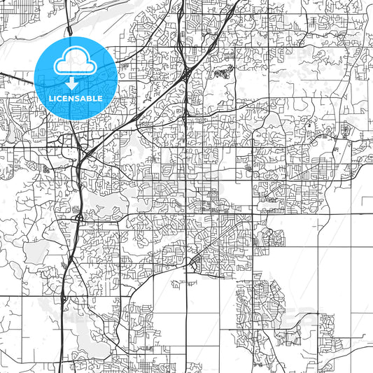 Apple Valley, Minnesota - Area Map - Light