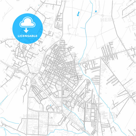 Aprilia, Lazio, Italy, city map with high quality roads.