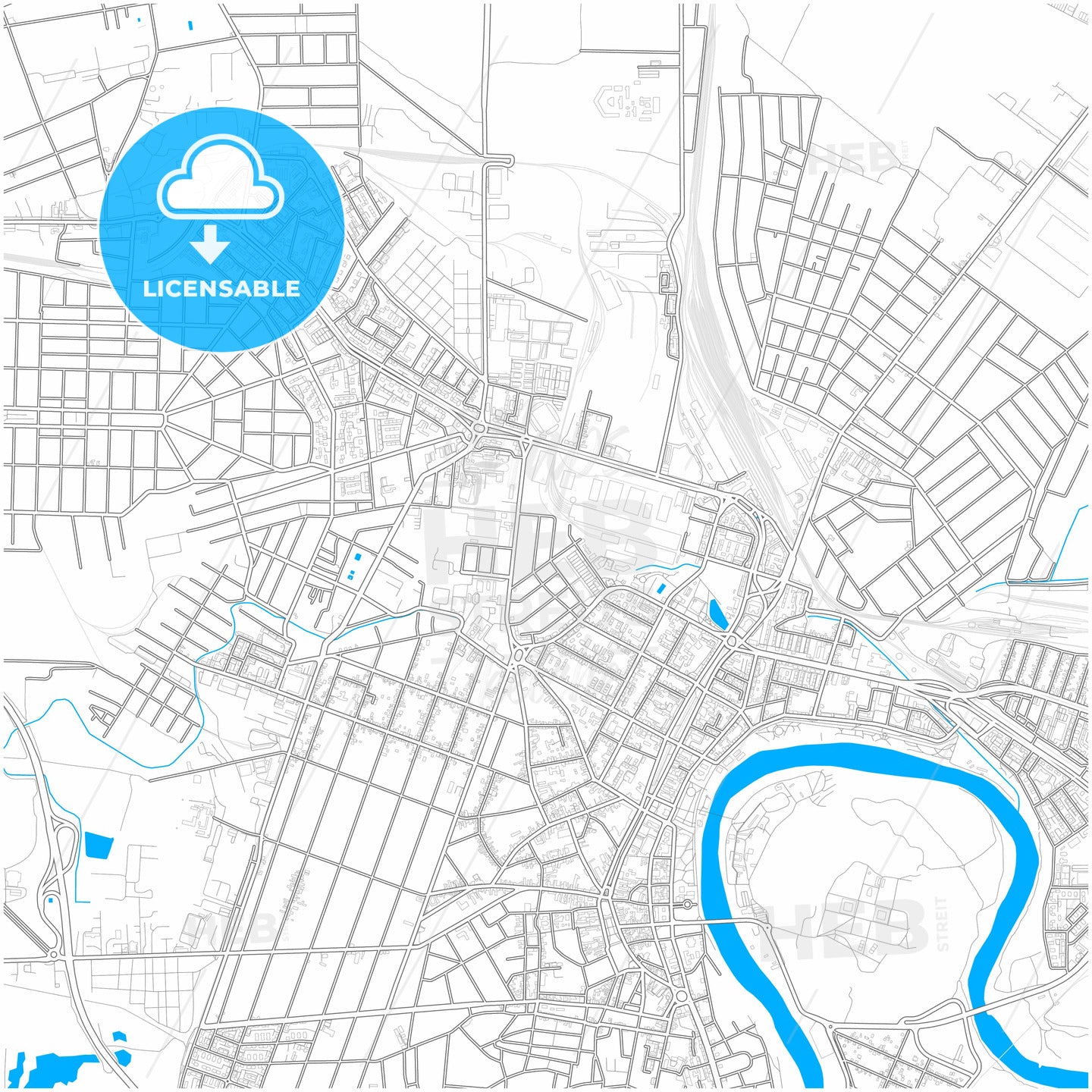 Arad, Arad, Romania, city map with high quality roads.