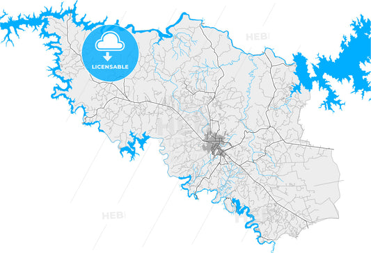 Araguari, Brazil, high quality vector map